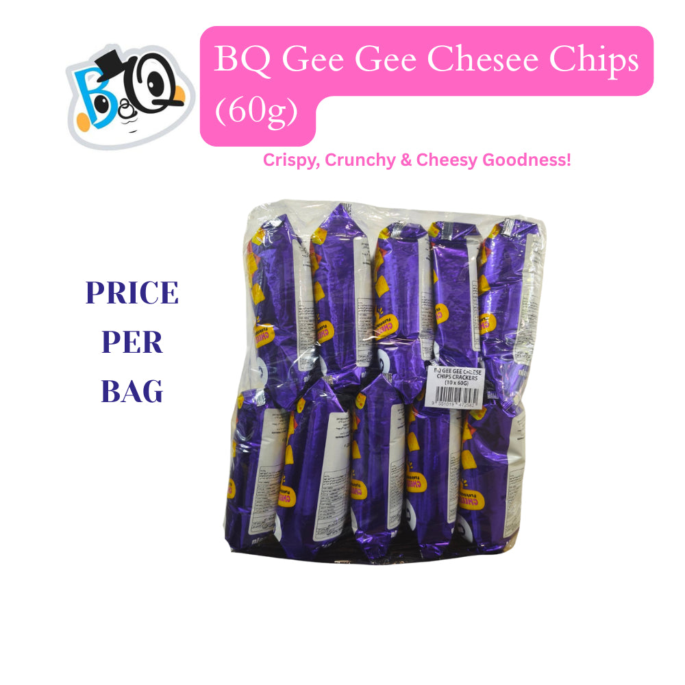 BQ Gee Gee Premium Cheese Chips (Big 10pcs)ubi kentang keropok snacks snek halal