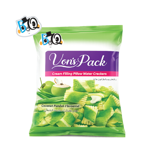 BQ Von’s Pillow Wafer Crackers - Pandan (40pcs)