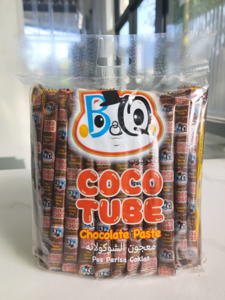 BQ Coco Tube Creamy Chocolate Paste 80 sticks per Pack