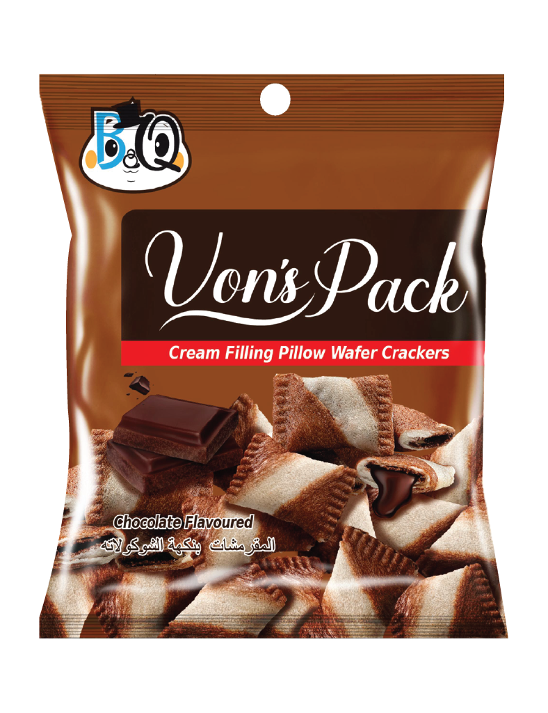BQ Von's Multiple flavor Pillow Wafer Pack Chocolate / Strawberry / Taro / Blueberry (40pcs)