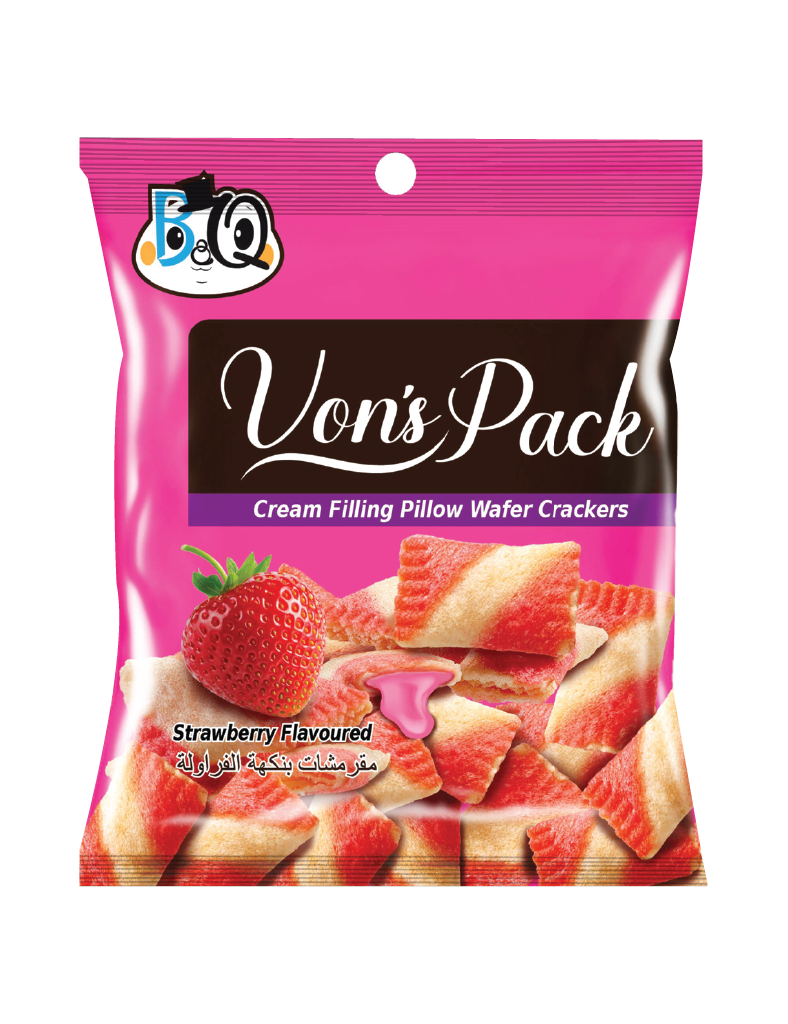 BQ Von's Multiple flavor Pillow Wafer Pack Chocolate / Strawberry / Taro / Blueberry (40pcs)