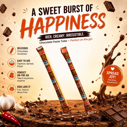 BQ Coco Tube Creamy Chocolate Paste 80 sticks per Pack