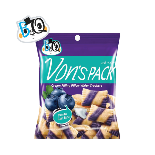 BQ Von's Pillow Wafer Crackers -  Blueberry (40pcs)