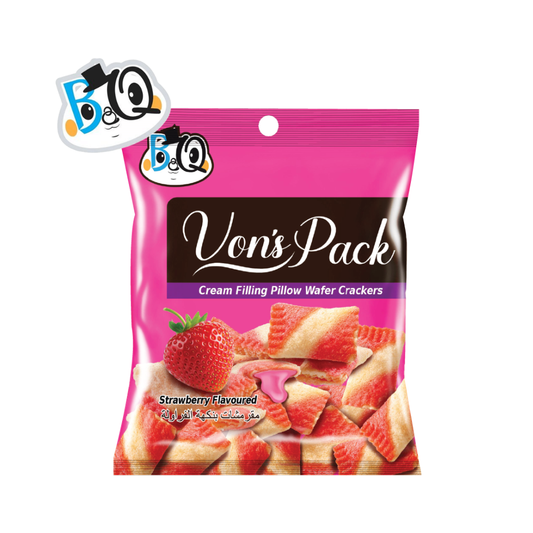 Von’s Pillow Wafer Crackers - Strawberry (40pcs)